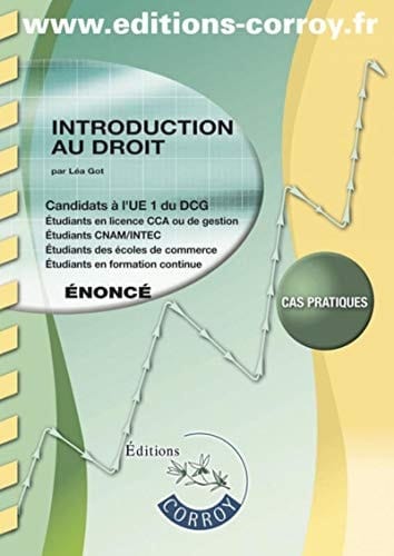 Introduction au droit UE 1 du DCG Enoncé