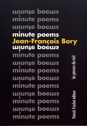 Minute poems choix 1963-2018