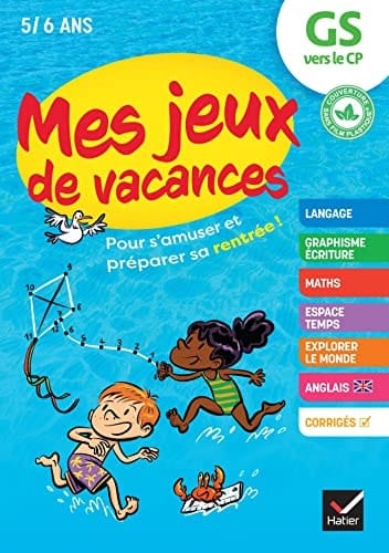 Mes jeux de vacances GS vers le CP Avec un crayon gomme