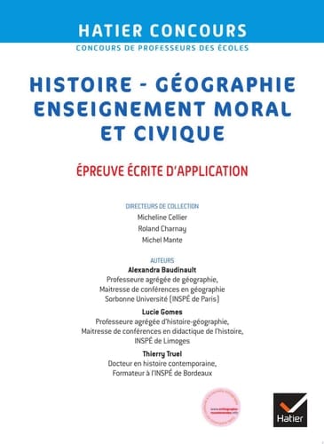 Histoire-Géographie-EMC- CRPE 2024-2025 - Epreuve écrite d'admissibilité