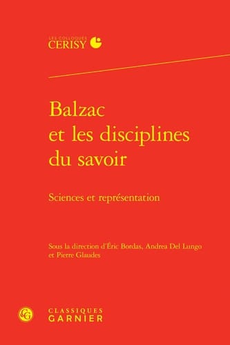 Balzac et les disciplines du savoir - sciences et représentation