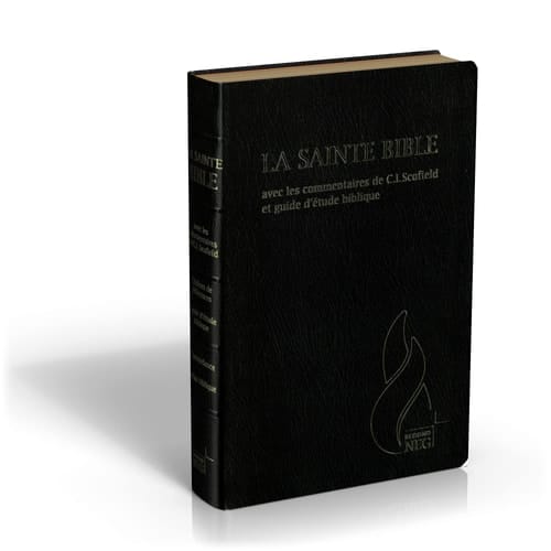 Bible d'étude Segond NEG Scofield, noire Couverture souple, fibrocuir, tranche or, avec onglets