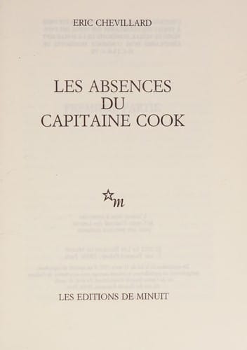 Les absences du capitaine Cook