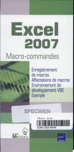 Excel 2007 - Macro-commandes