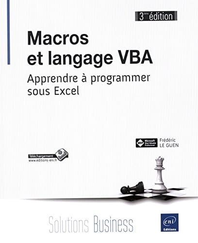 Macros et langage VBA apprendre à programmer sous Excel