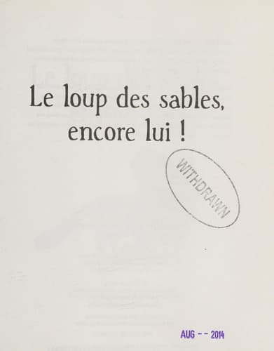 Loup Des Sables (Le) - Encore Lui ! -T2