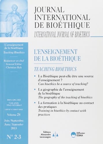 L'enseignement de la bioéthique