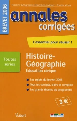 Histoire-géographie, éducation civique toutes séries, brevet 2006