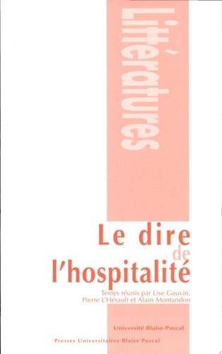 Le dire de l'hospitalité