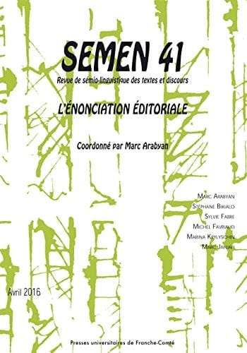 L'énonciation éditoriale