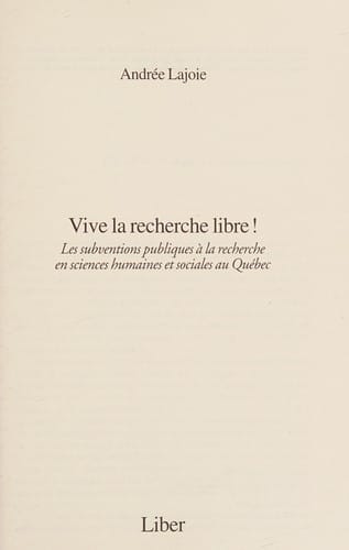 Vive la recherche libre!