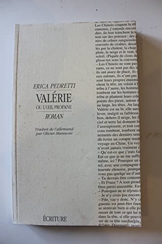 Valérie ou l'oeil profane roman