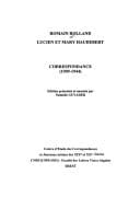 Correspondance (1909-1944)