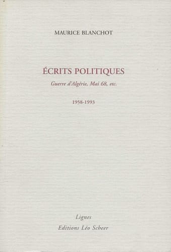 Ecrits politiques Guerre d'Algérie, mai 1968, etc. ; 1958 - 1993