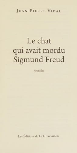 Le chat qui avait mordu Sigmund Freud nouvelles