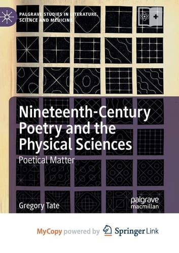 Nineteenth-Century Poetry and the Physical Sciences: Poetical Matter
