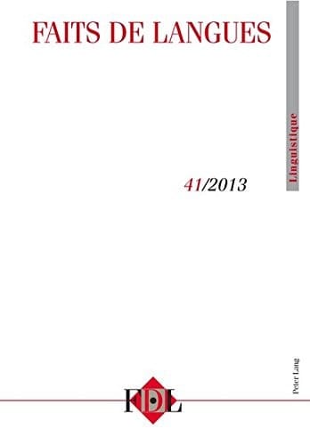 Faits de Langues Vol. 41 - 1/2013 Varia