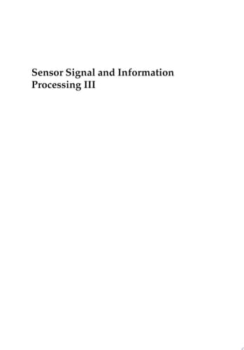Sensor Signal and Information Processing III