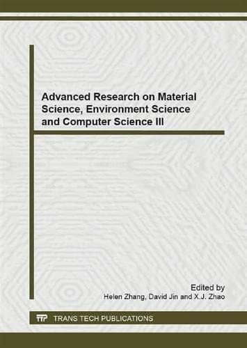 Advanced Research on Material Science, Environment Science and Computer Science III