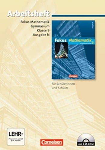 Fokus Mathematik Für Schülerinnen und Schüler. Kl. 9. Arbeitsh