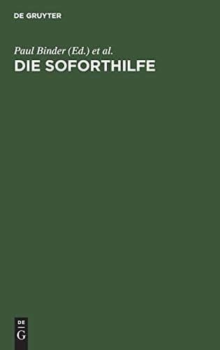 Die Soforthilfe Die Leistungen Auf Grund des Soforthilfegesetzes