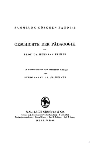 Geschichte der Pädagogik
