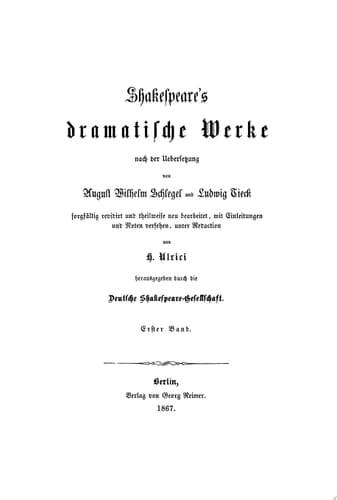 Allgemeine Einleitung. König Johann. König Richard II. König Heinrich IV.