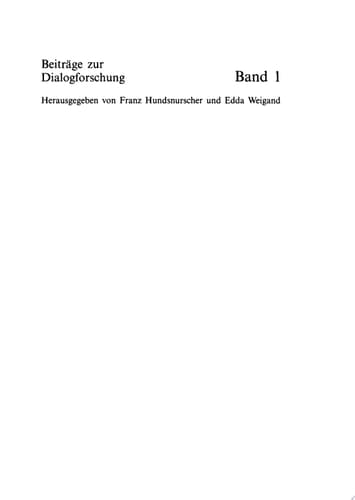 Dialoganalyse III, Teil 1