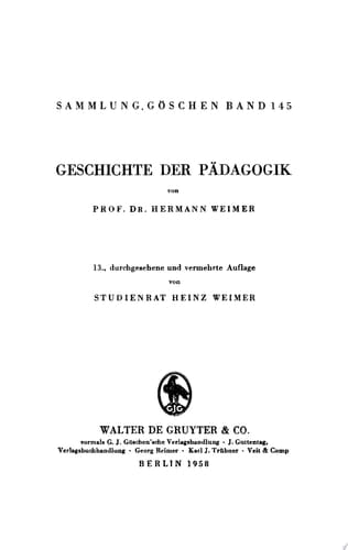 Geschichte der Pädagogik