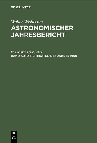 Die Literatur des Jahres 1960