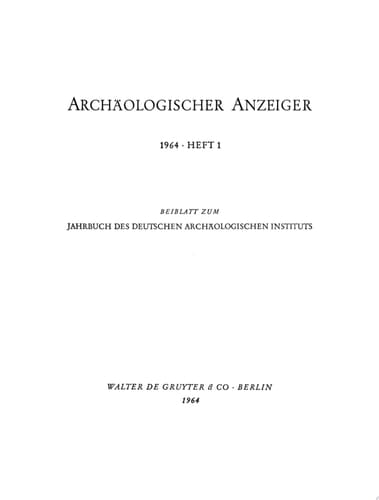 Archäologischer Anzeiger. Heft 1/1964