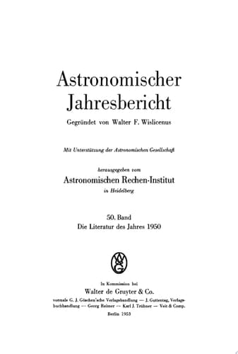Die Literatur des Jahres 1950