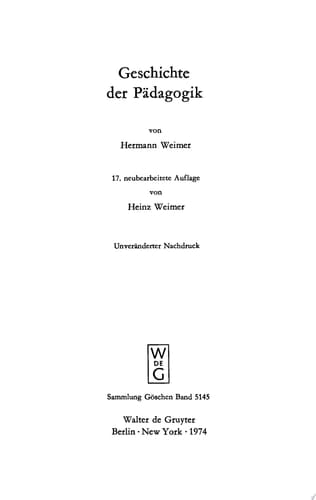 Geschichte der Pädagogik