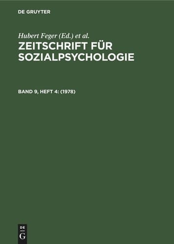 Zeitschrift für Sozialpsychologie/1978