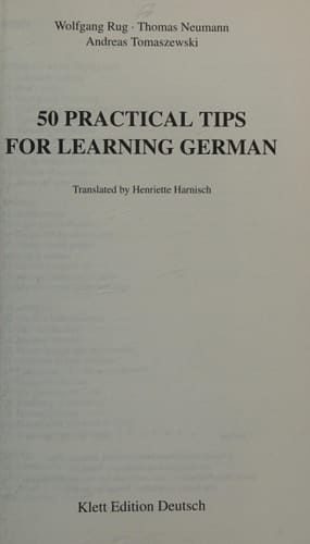50 Practical Tips for Learning German