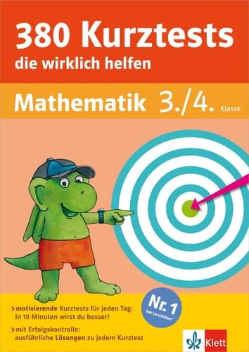 Klett 380 Kurztests, die wirklich helfen Die kleinen Lerndrachen, Mathematik 3./4. Klasse