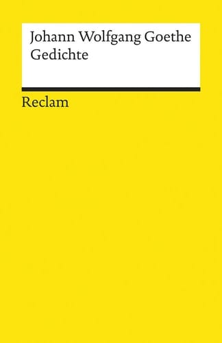 Goethe Gedichte, Reclam