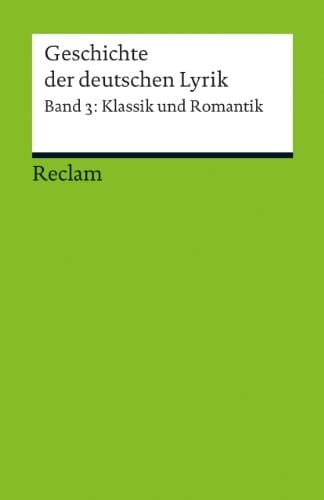 Geschichte der deutschen Lyrik