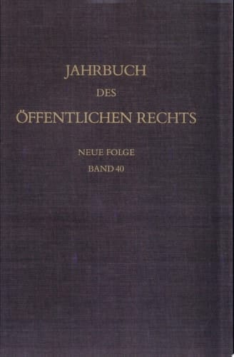 Jahrbuch des Offentlichen Rechts der Gegenwart. Neue Folge 1991/92