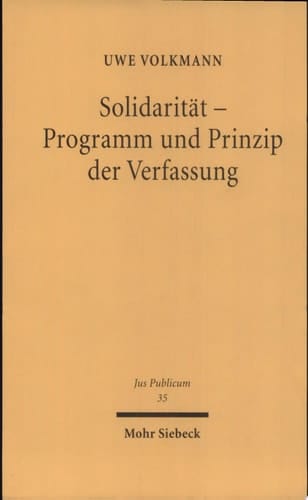 Solidarität - Programm und Prinzip der Verfassung