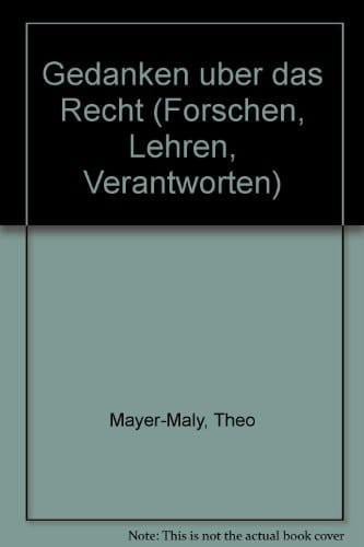 Gedanken über das Recht