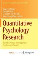 Quantitative Psychology Research The 78th Annual Meeting of the Psychometric Society
