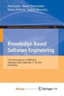 Knowledge-Based Software Engineering 11th Joint Conference, Jckbse 2014, Volgograd, Russia, September 17-20, 2014. Proceedings
