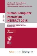 Human-Computer Interaction - INTERACT 2015 15th IFIP TC 13 International Conference, Bamberg, Germany, September 14-18, 2015, Proceedings, Part II