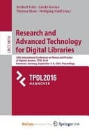 Research and Advanced Technology for Digital Libraries 20th International Conference on Theory and Practice of Digital Libraries, TPDL 2016, Hannover, Germany, September 5-9, 2016, Proceedings