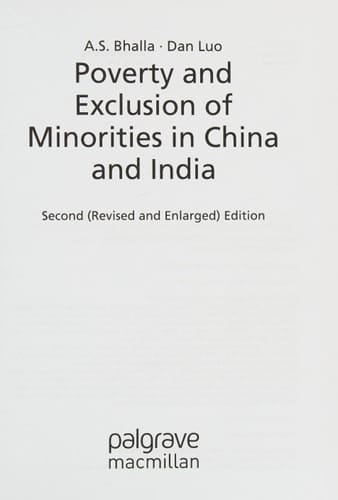 Poverty and Exclusion of Minorities in China and India