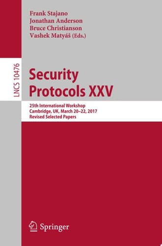 Security Protocols XXV