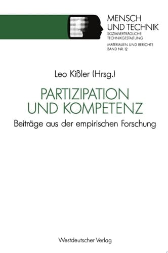 Partizipation und Kompetenz Beiträge aus der empirischen Forschung