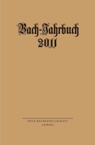 Bach-Jahrbuch 2011
