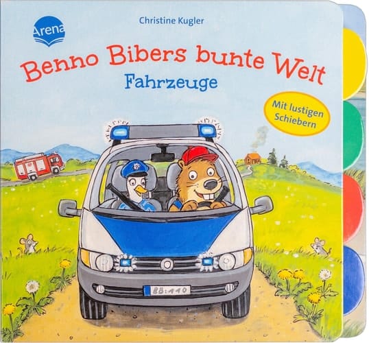 Benno Bibers bunte Welt - Fahrzeuge mit lustigen Schiebern